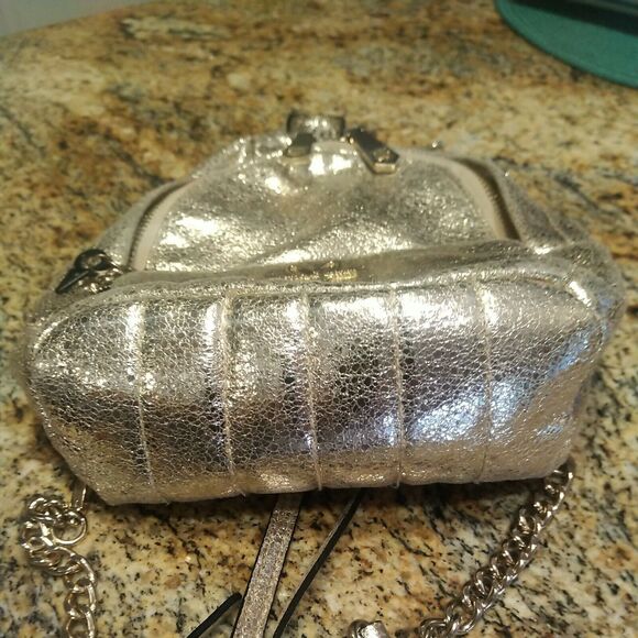 Victorias Secret Gold Backpack Mini Chain Straps Logo Charms CUTE!!! - Picture 9 of 12